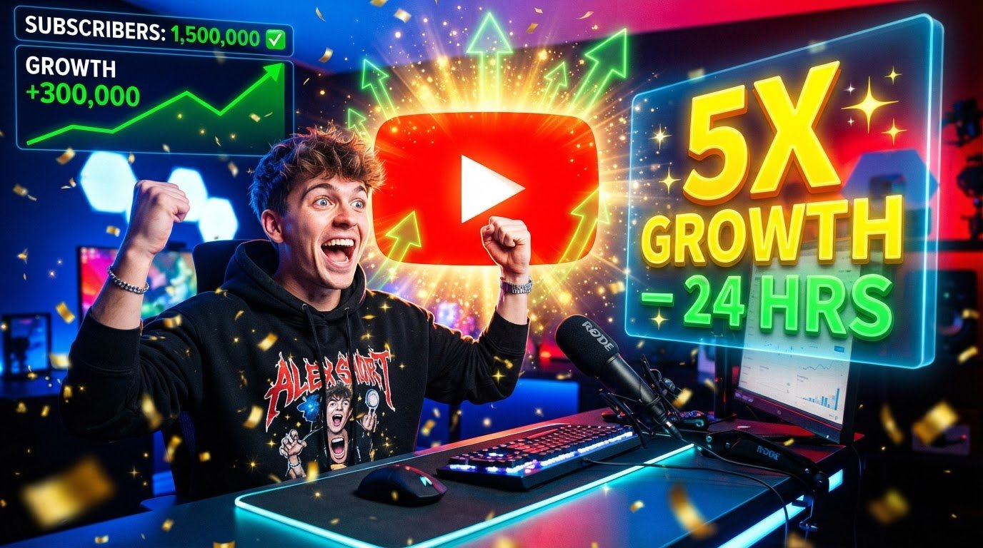 YouTube 5x faster channel growth in 24 Hours