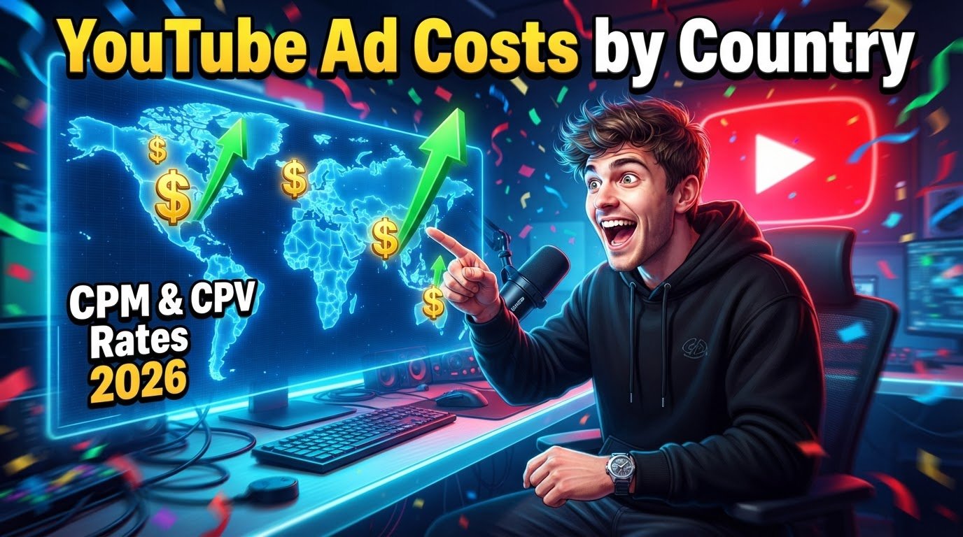 Youtube Advertising Cost in USA, UK, Canada, Australia, India